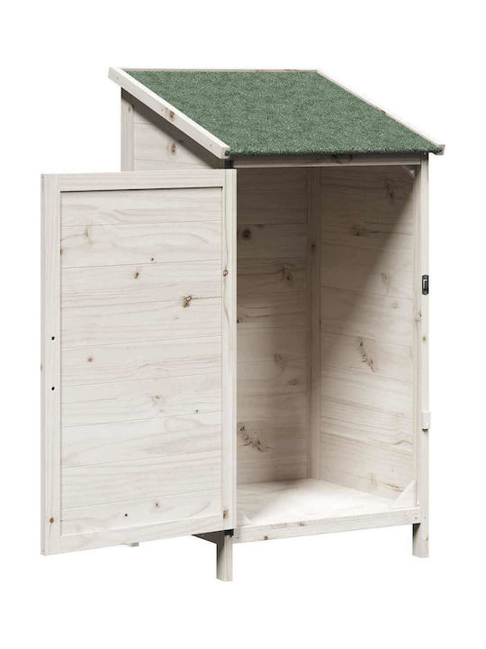 Wooden Garden Shed White 0.595x0.56x1.135m
