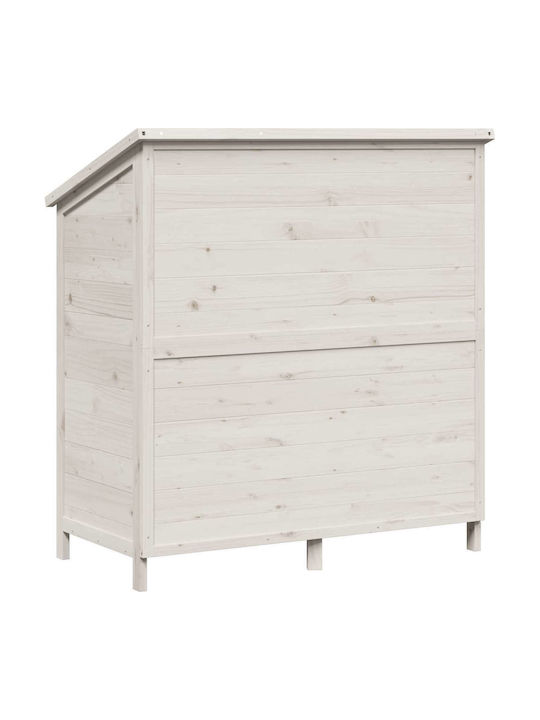 Wooden Garden Shed White L1.06xW0.56xH1.135m