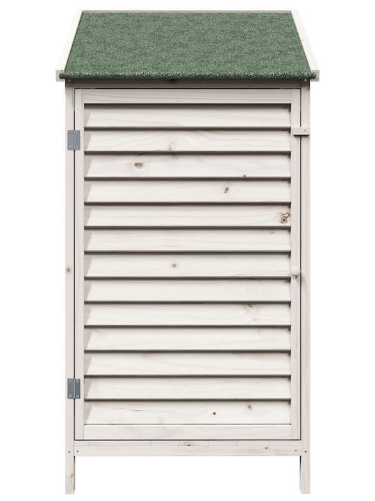 Wooden Garden Shed White 0.59x0.56x1.135m