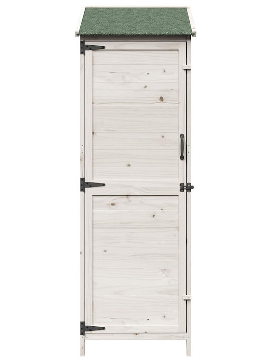 Wooden Garden Shed White 0.595x0.56x1.765m