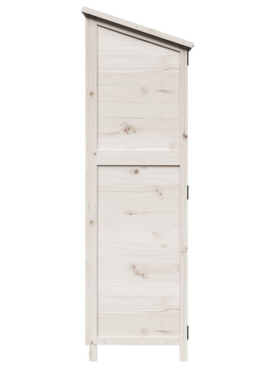 Wooden Garden Shed White 0.595x0.56x1.765m