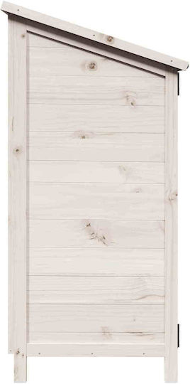 Wooden Garden Shed White 0.59x0.56x1.135m
