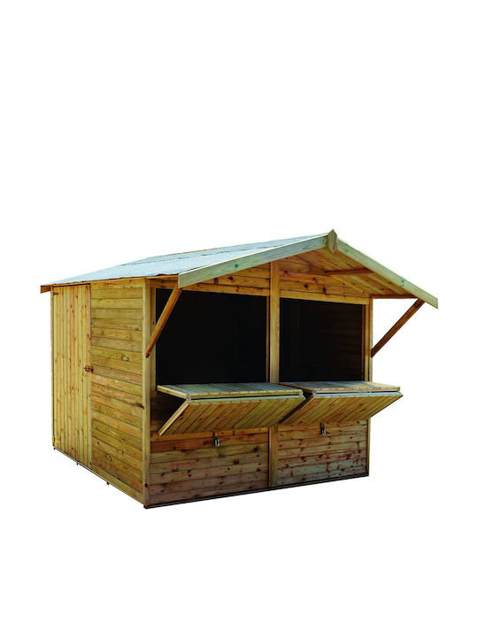 Дървен Градински Склад Kiosk Market Дължина 2.40xШирина 1.8xВисочина 2.3м