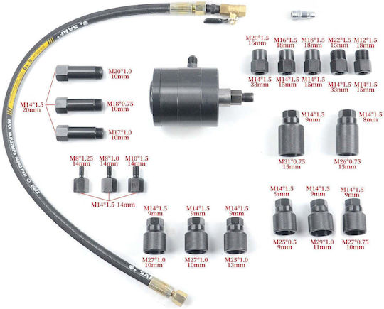 Extractor Injectoare Cu Impact Pneumatic 1000nm Set 21 Bucăți Gebo Tools