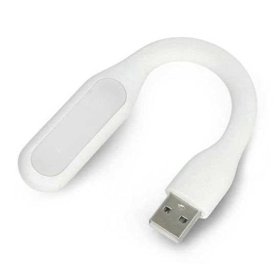Lampă Led Mini Portabilă 1.2w Braț Flexibil Alimentare Usb Albă 16 Cm