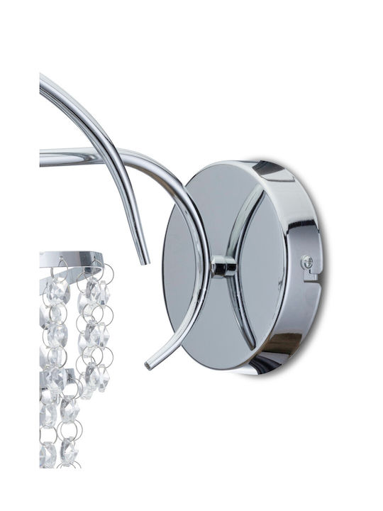 HowHomely Modern Wandleuchte mit E27 Lampenbirnensockel in Silber