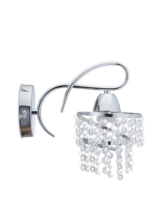 HowHomely Modern Wandleuchte mit E27 Lampenbirnensockel in Silber