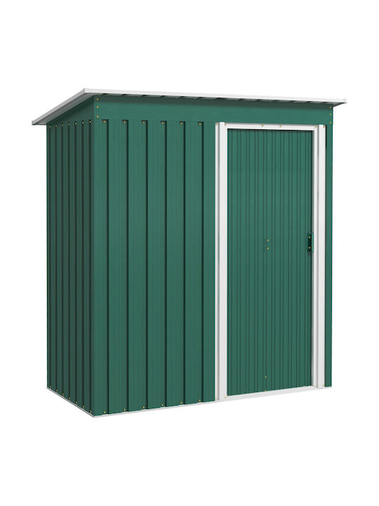 Metallic Garden Shed Galvanized Green L1.63xW0.89xH1.82m