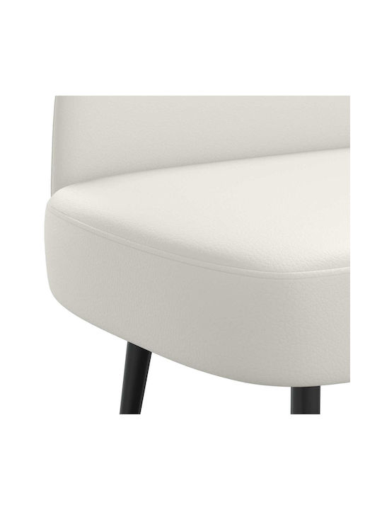 Two-Seater Couch White 110x60x76 cm