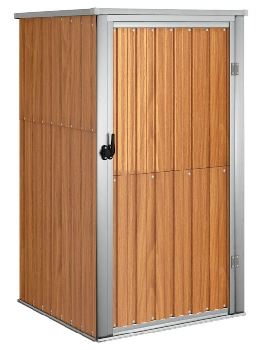 Metallic Garden Shed Galvanized Brown L0.88xW0.89xH1.61m