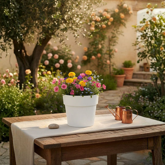 HowHomely Flower Pot Cream 12.7cm