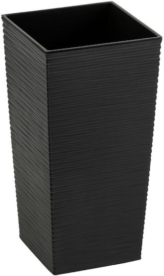 HowHomely Blumentopf Schwarz 36cm