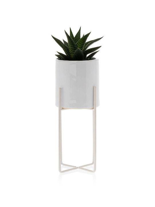 HowHomely Keramischer Blumentopf Weiß