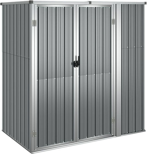 Metallic Garden Shed Galvanized Grey M1.61xW0.89xH1.61m