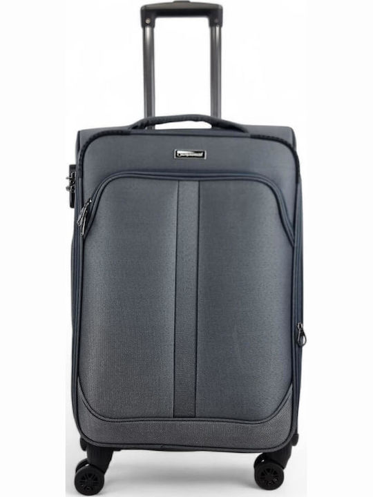 Diplomat The Lisbon Collection Set Fabric Gray Suitcases Max Height 68cm with 4 Wheels Set of 2 Pieces
