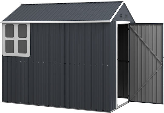 Metallic Garden Shed Galvanized 2.59x1.72x2.22m Metallic Garden Shed Galvanized 2.59x1.72x2.22m