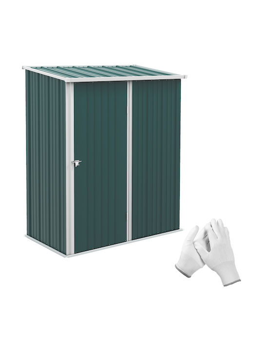 Depozit Metalic De Grădină Galvanizat Verde L1,615xLățime0,945xÎnălțime1,96m