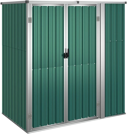 Metallic Garden Shed Galvanized Green M1.61xW0.89xH1.61m
