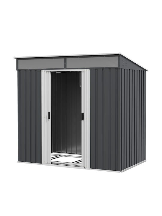 Metallic Garden Shed Galvanized L1.95xW1.22xH1.815m