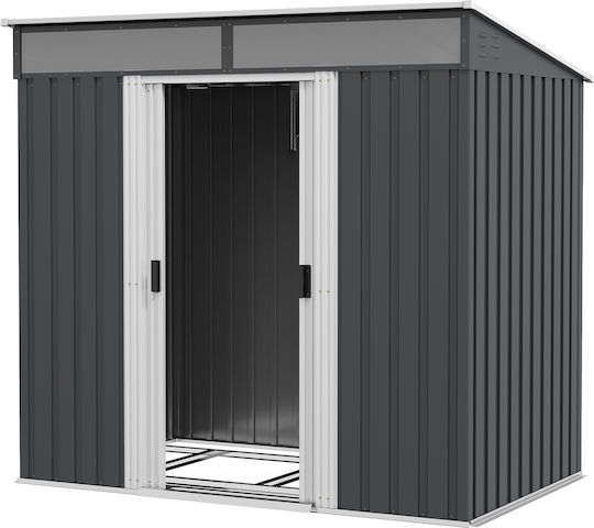 Depozit Metalic De Grădină Galvanizat 1.95x1.22x1.815m Depozit Metalic De Grădină Galvanizat 1.95x1.22x1.815m