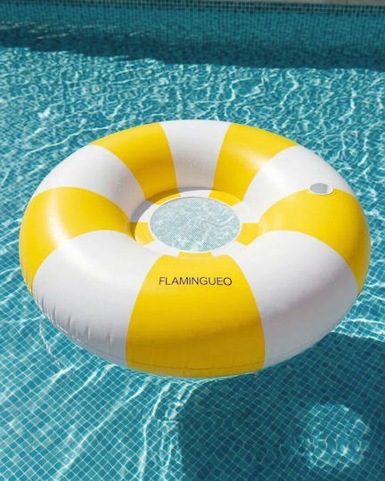 Flamingueo Φουσκωτό Θαλάσσης Donut Κίτρινο 120x120cm