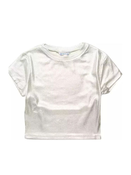 Kids Short-Sleeved Blouse Silver