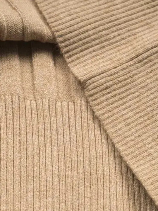 Kinderpullover Langarm dunkelbeige