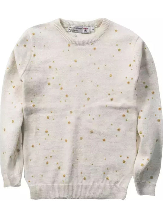 Kinderpullover Langarm Ecru