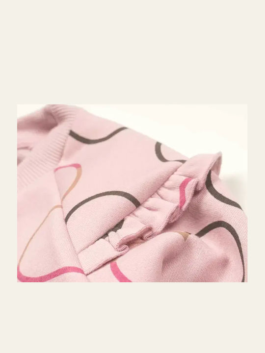 Kids Sweatpants Set Pink 2pcs