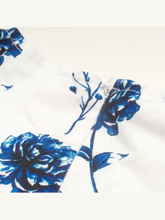 Παιδική Σαλοπέτα Υφασμάτινη Flower Άσπρο