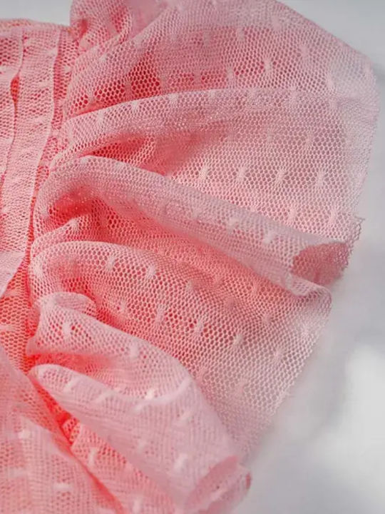 Kinderkleid Kurzärmelig Tüll Pink
