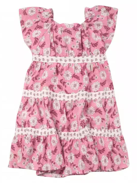 Kinderkleid Ärmellos Pink Dark