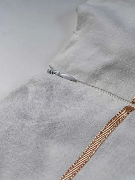Rochie pentru Copii Mâneca scurta Cu dungi Bej