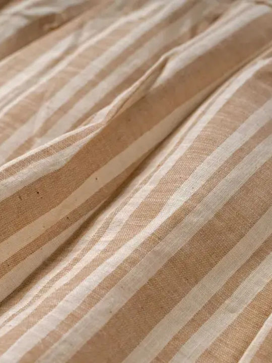 Rochie pentru Copii Mâneca scurta Cu dungi Bej
