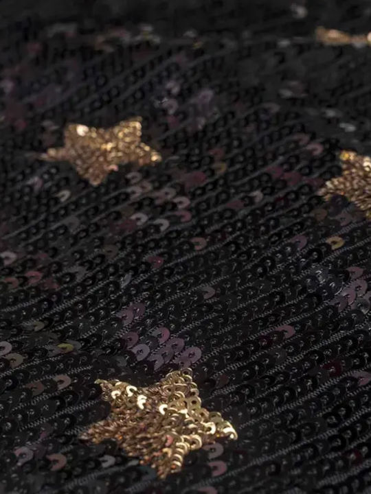 Children's Dress Sleeveless with Sequins Set with Accessories Black