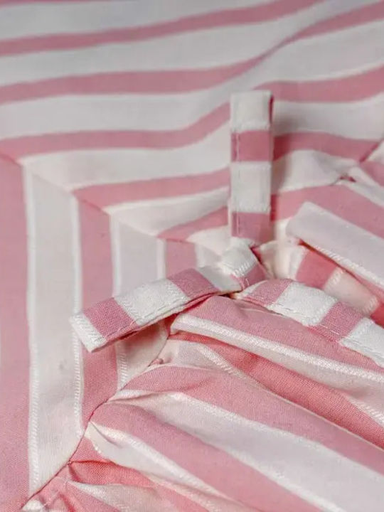 Kinderkleid Ärmellos Gestreift Rosa