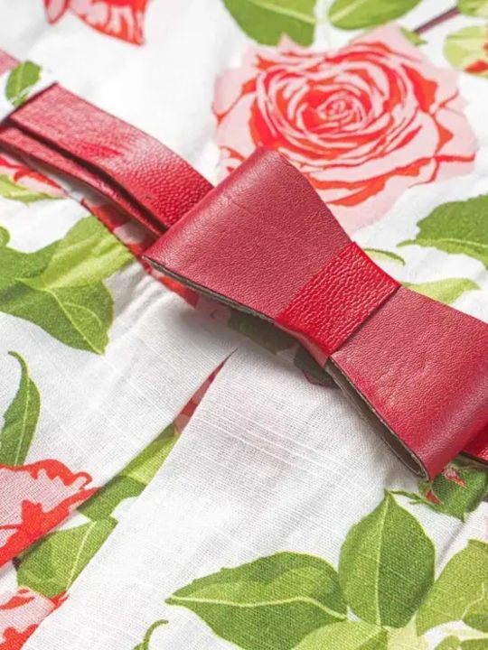 Παιδικό Φόρεμα Αμάνικο Floral Σετ με Αξεσουάρ Πολύχρωμο