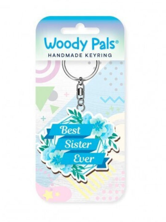 Μπρελόκ Ξύλινο Best Sister Ever Wooden Keyring K3610 Global Journey Gifts 5035743036103