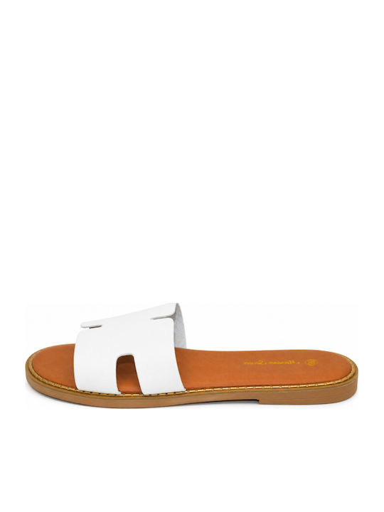 Damen Flache Sandalen Weiß SM-MRS-F07-26SA-Weiß