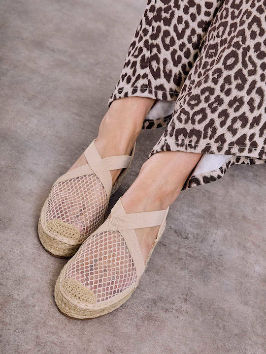 Celestino Espadrile Semi-Transparente Bej