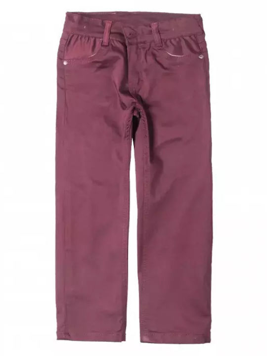 Pantaloni din Material Textil pentru Copii Burgundy OE230921