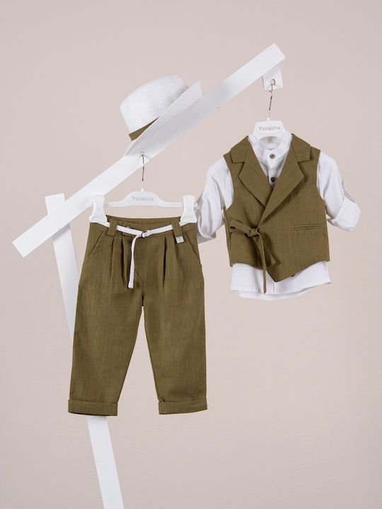Piccolino Baptism Suit for Boys Fabio Green