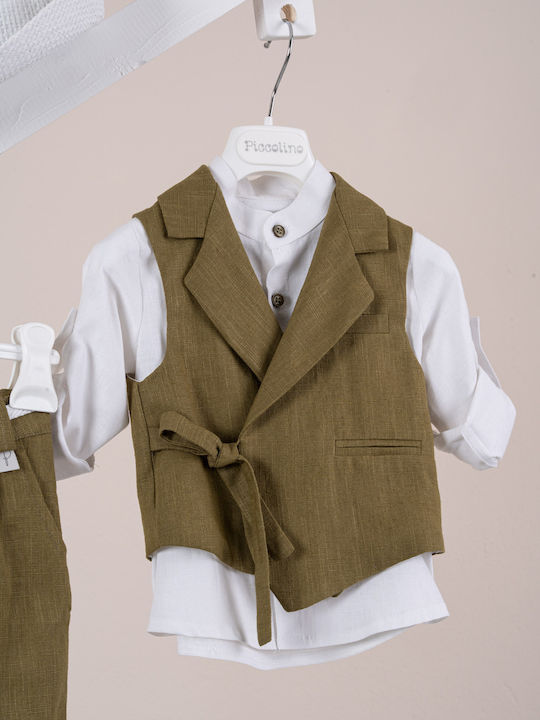 Piccolino Baptism Suit for Boys Fabio Green