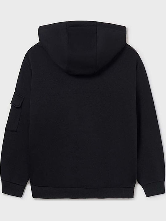 Kids Sweatshirt with Hood and Pockets Black