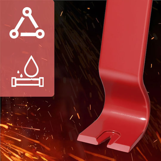 Relaxdays Set 3 Handles Red Black 58x2x4.5 Cm