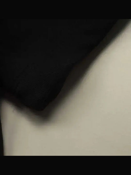 Παιδικό Φούτερ Cropped με Κουκούλα Μαύρο