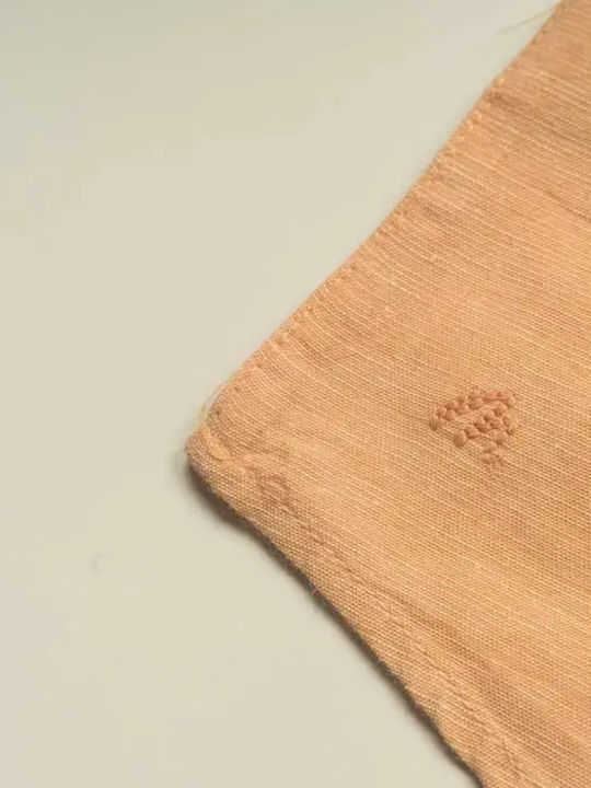 Kids Shirt Short Sleeve Linen Orange