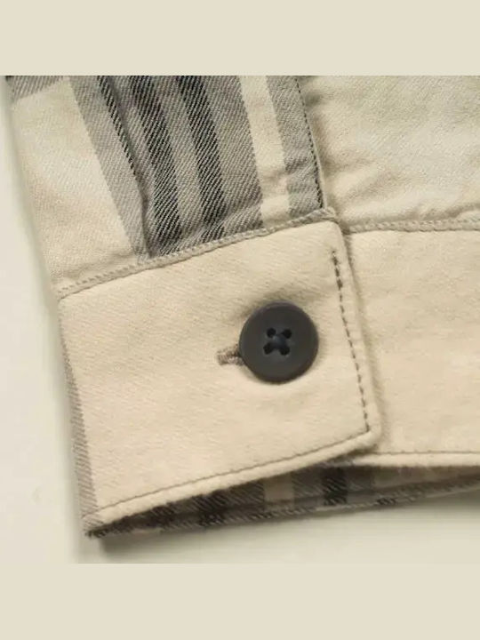 Kids Checked Shirt Long Sleeve Gray
