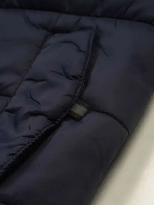 Kids Casual Sleeveless Jacket with Lining and Hood Blue