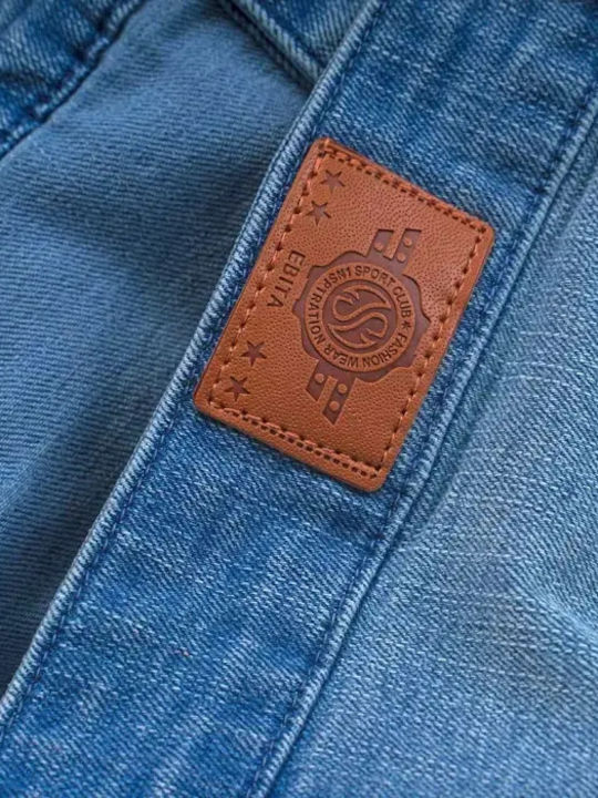 Geacă Denim Pentru Copii Albastră